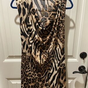 MSK Animal Print Sleeveless Top